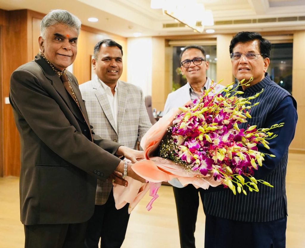 Tiruppur Exporters Meet Shri Piyush Goyal at Bharat Tex 2025