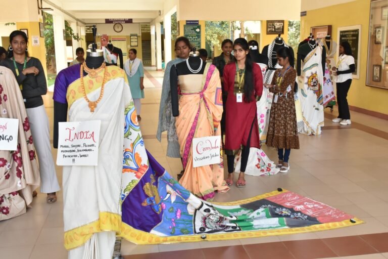 NIFT-TEA Students Showcase Global Hand-Painted Saree Exhibition